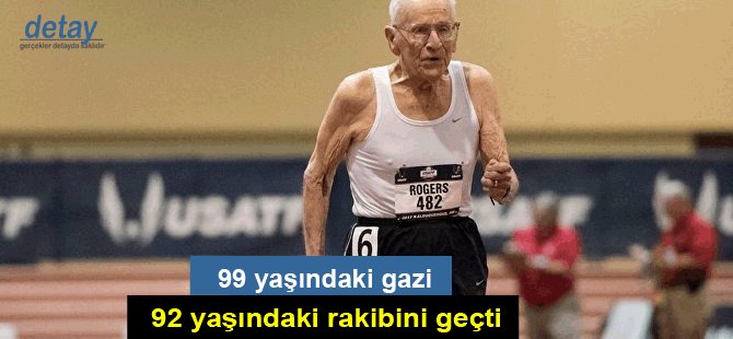 Koşu yarışında 99 yaşındaki gazi, 92 yaşındaki rakibini geçti