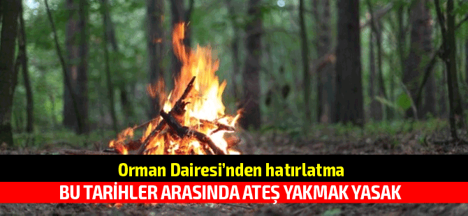 Orman Dairesi: "Ne sebeple olursa olsun ateş yakılamaz"