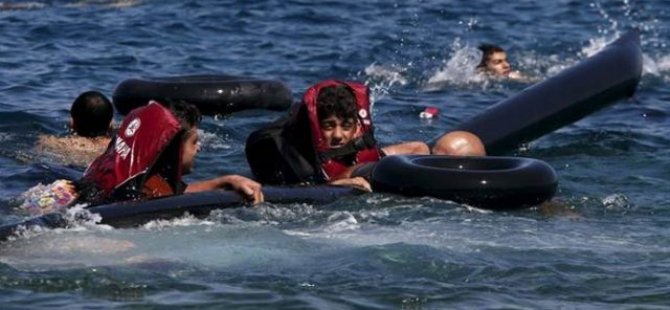 Ege'de sığınmacı teknesi battı