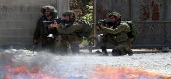 İsrail askerlerinin Batı Şeria'daki gösterilere müdahalesi