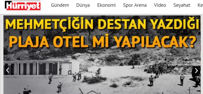 Çıkarma Plajı'nın kiralanması Türkiye basınında geniş yankı buldu