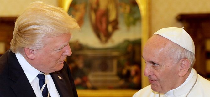 Trump ile Papa Vatikan’da bir araya geldi