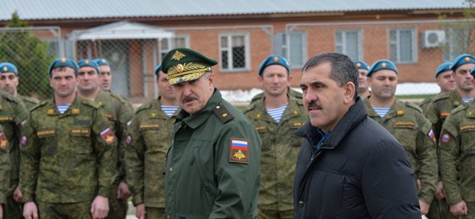 Suriye'de görev yapan İnguş polis taburu, Rusya'ya döndü