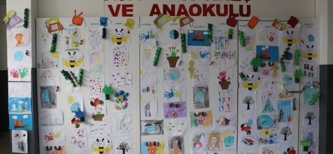 Atatürk Kreş ve Anaokulu öğrencilerinin sergisi Arter tarafından açıldı