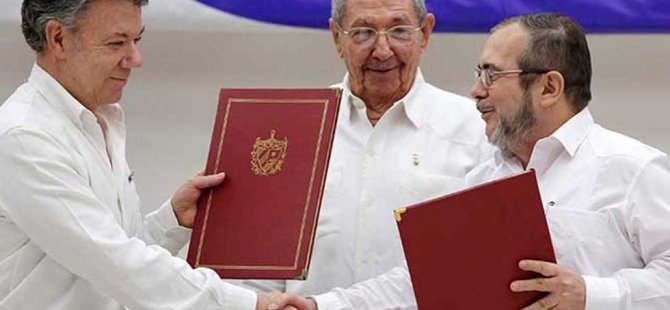 Kolombiya hükümeti ve FARC arasında imzalanan barış anlaşması