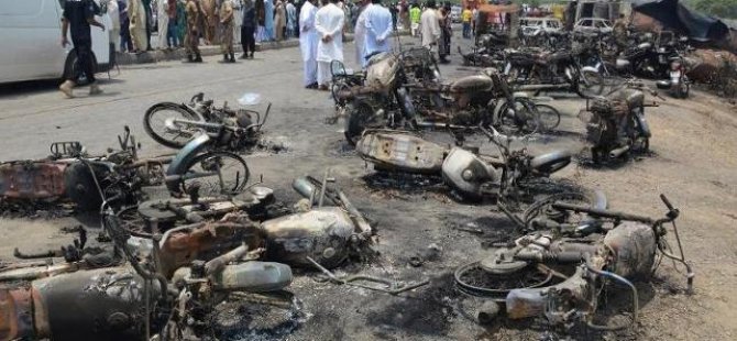 Pakistan’da devrilen petrol tankeri..ölü sayısı 157'ye yükseldi