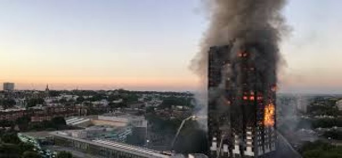 Londra'da 24 katlı binadaki yangın