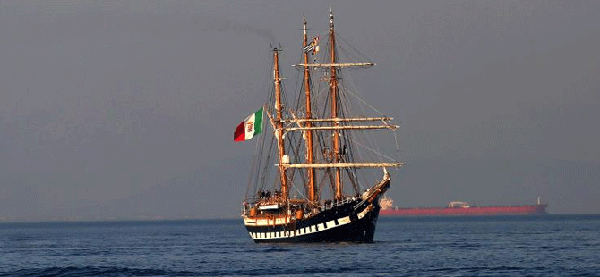 Tarihi İtalyan donanma yelkenlisi 1 Eylül'e kadar Larnaka’ya demirleyecek