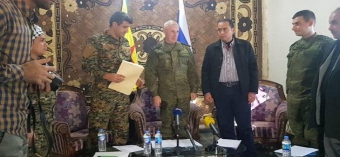 Rus komutan ve YPG Sözcüsü'nden ortak açıklama