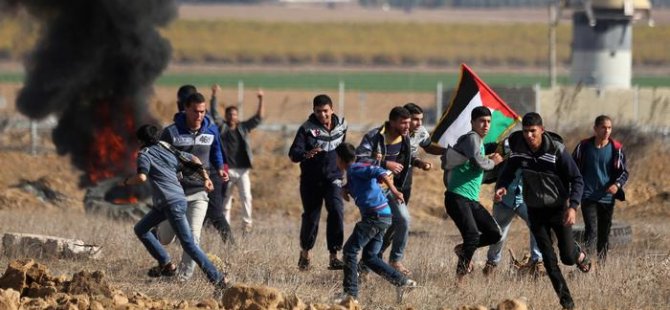 İsrail askerlerinden Filistinli protestoculara müdahale