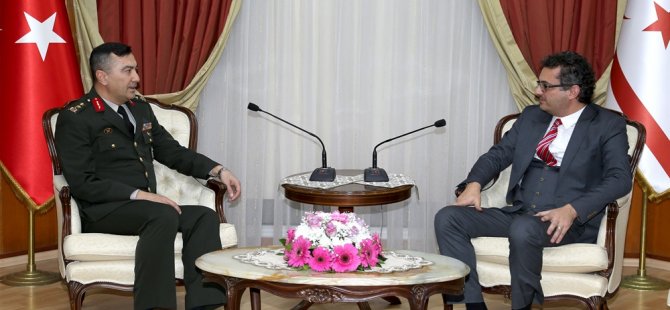Başbakan Erhürman, KTBK Komutanı Tümgeneral Yıldırım’ı kabul etti