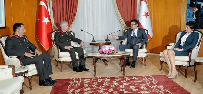 Başbakan Erhürman, GKK Komutanı Tuğgeneral Algan ve Volkan’ı kabul etti