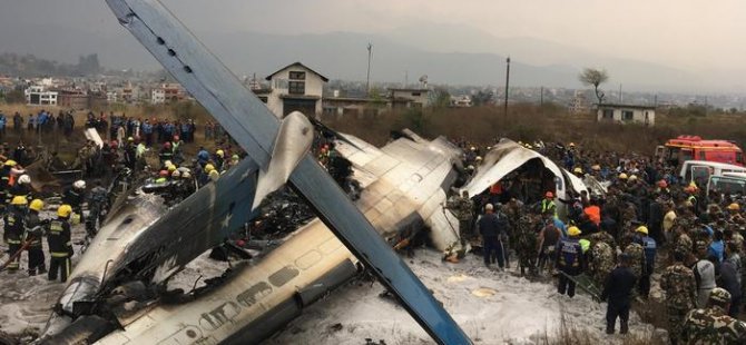 Nepal’de düşen yolcu uçağında 38 kişi hayatını kaybetti