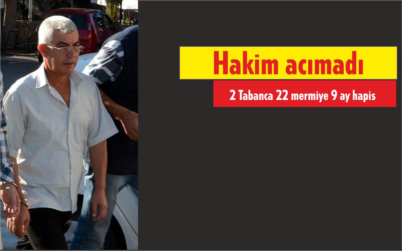 2 Tabanca 22 mermiye 9 ay hapis…