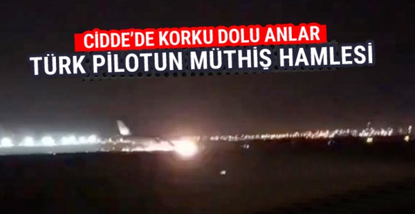Arıza yapan uçağı Türk pilot burun üzerine indirdi