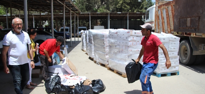 Güvercinlik yolunda ele geçirilen 6 ton kaçak et Gazimağusa Belediyesi’nin çalışmasıyla imha ediliyor