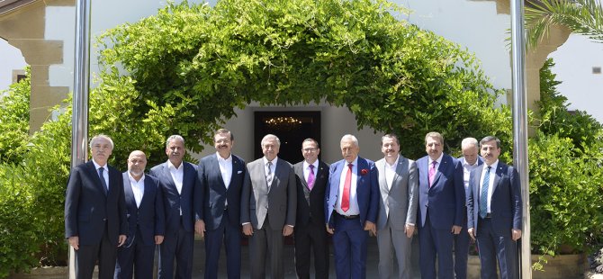 AKINCI, tobb başkanı Hisarcıklıoğlu ve beraberindeki heyeti kabul etti