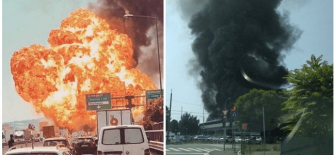 Bologna havalimanı yakınlarında büyük patlama