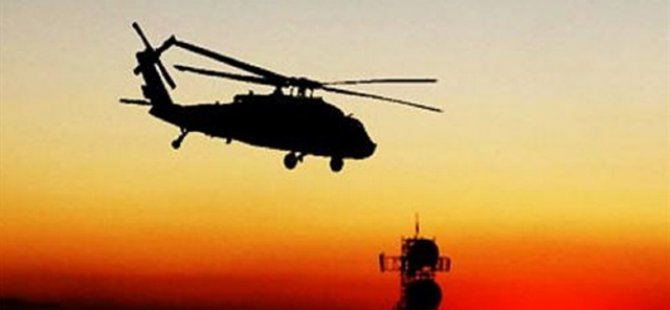 BM helikopteri Lefkoşa'da gözlem yaptı