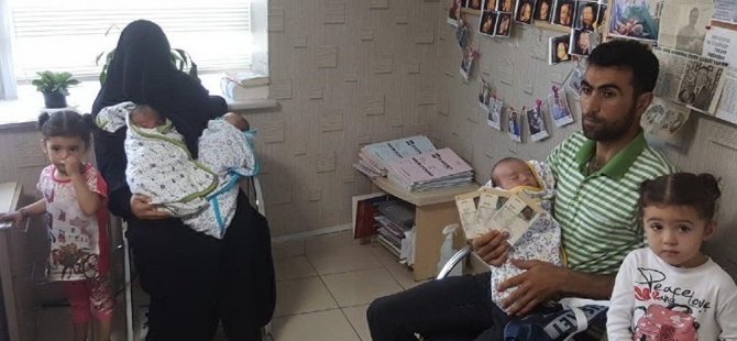 Suriyeli çift üçüz bebeklerine Recep, Tayyip, Erdoğan isimlerini verdi