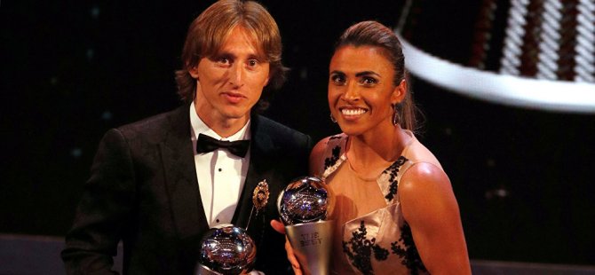 Futbolda yılın en iyileri seçildi: Erkeklerde Modric, kadınlarda Marta