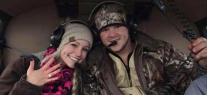 Yeni evli çift düğünden ayrıldıkları helikopterin düşmesi sonucu hayatını kaybetti