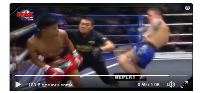 Muay Thai dövüşçüsü, rakiple birlikte hakemi de nakavt etti (video)
