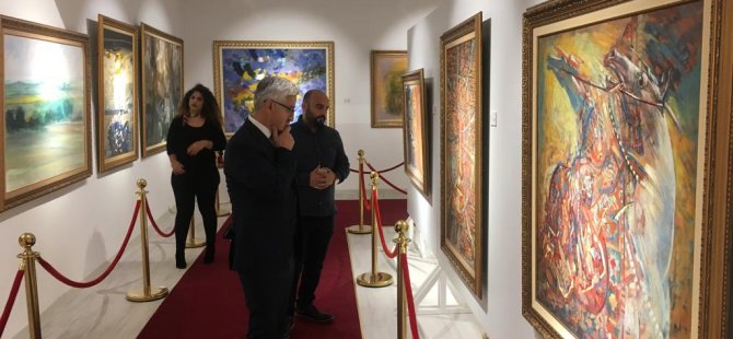 T.C. Lefkoşa Büyükelçiliği Eğitim Müşaviri Harun Fatsa Kıbrıs Modern Sanat Müzesi'ni ziyaret etti