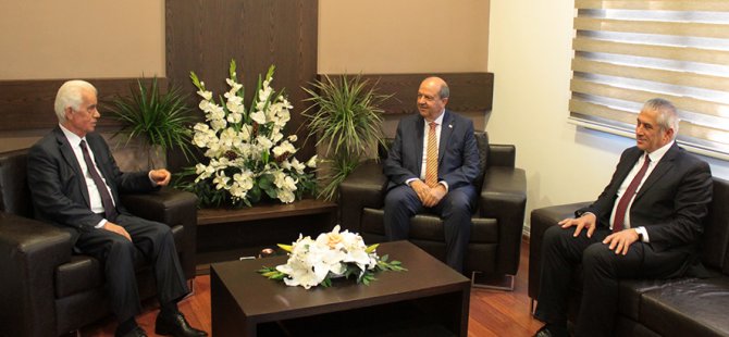 Eroğlu, UBP Genel Başkanı Tatar’ı ziyaret etti
