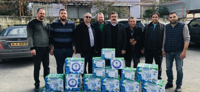 Mekanik Sıhhi Tesisatçılar Birliği Dikmen Belediyesine malzeme yardımında bulundu