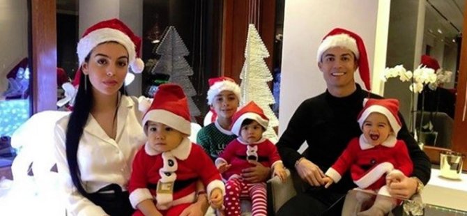 Cristiano Ronaldo ve ailesinden Noel kutlaması