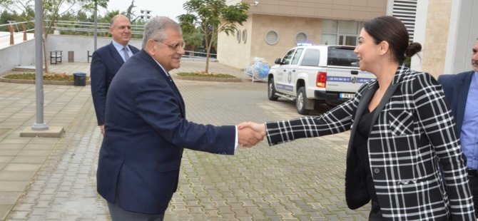 İçişleri Bakanı Ayşegül Baybars, DAÜ Rektörü Prof. Dr. Necdet Osam’ı ziyaret etti.