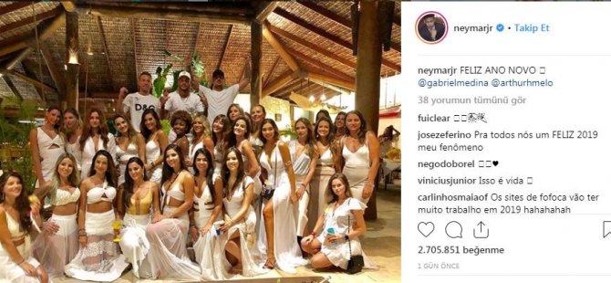 Neymar yılbaşına 26 kadınla girdi!