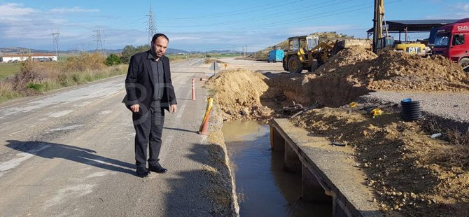 Sadıkoğlu, İskele-Karpaz anayolunda inceleme yaptı