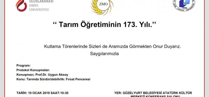 Güzelyurt’ta yarın “Tarımda Sürdürülebilirlik, Fırsat Penceresi” konuşulacak