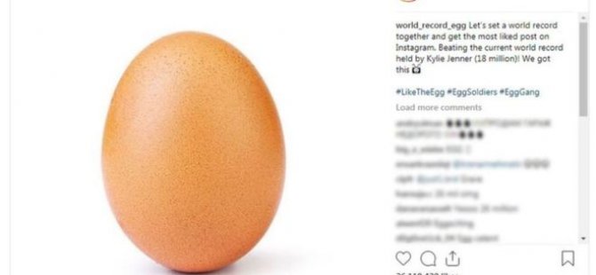 Kylie Jenner'in Instagram rekoru 'yumurta' fotoğrafıyla kırıldı