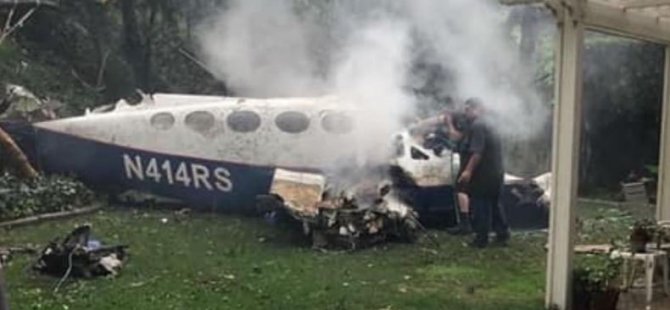 Uçak eve düştü: 4 ölü, 2 yaralı