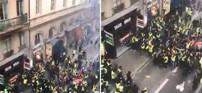 Lyon’da sarı yelekliler birbiriyle çatıştı: Bir eylemcinin eli koptu