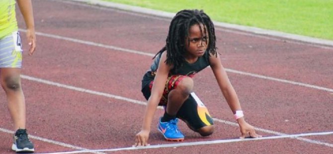 Henüz 7 yaşında 100 metreyi 13.48 saniyede koşuyor (video)