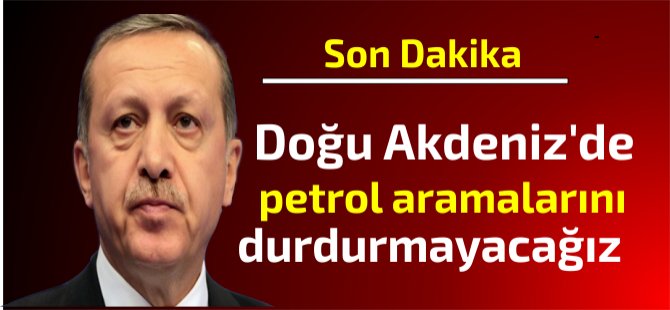 Erdoğan'dan  Doğu Akdeniz'de petrol aramalarına dair önemli açıklama