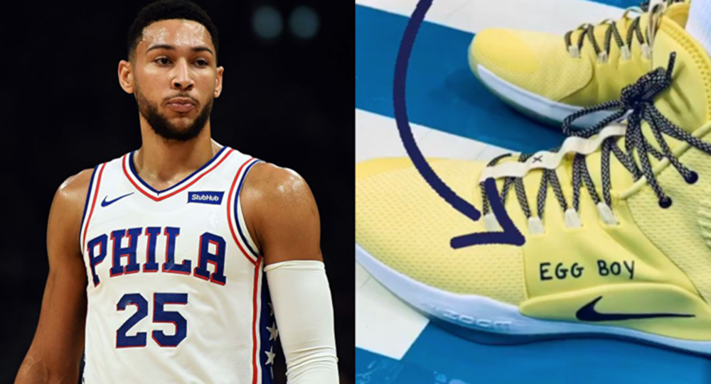 NBA yıldızı, 'Yumurta Çocuk' yazılı ayakkabıyla oynadı