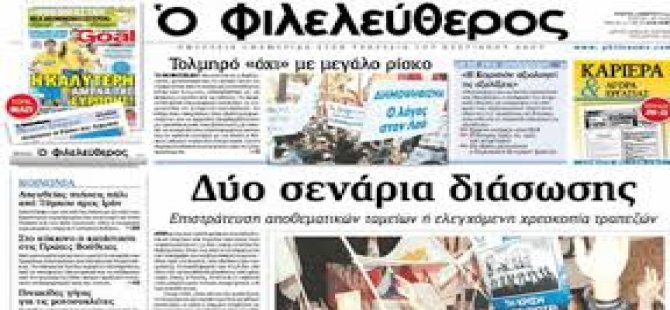 Fileleftheros: “Kıbrıs Sorunu Hiçbir Yerin Ortasında''