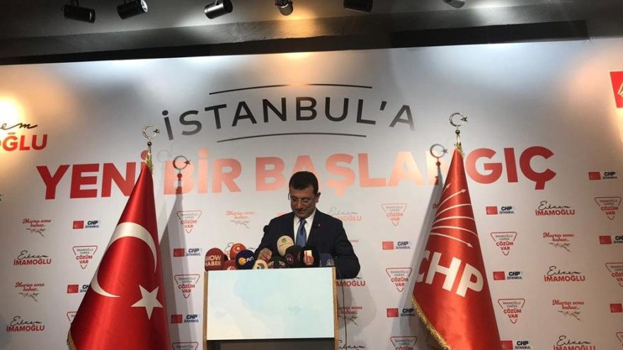 İmamoğlu: İstanbul'un yeni Büyükşehir Belediye Başkanı benim