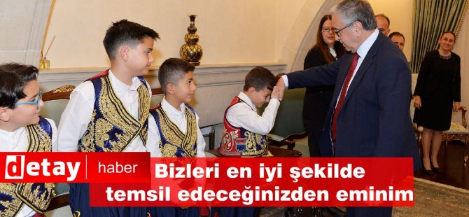 Akıncı'dan çocuklara: Bizleri en iyi şekilde temsil edeceğinizden eminim