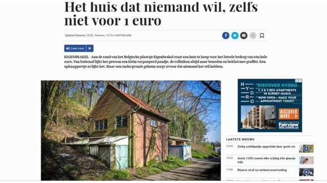 Belçika'da 1 Euro'ya bile satılamayan müstakil ev