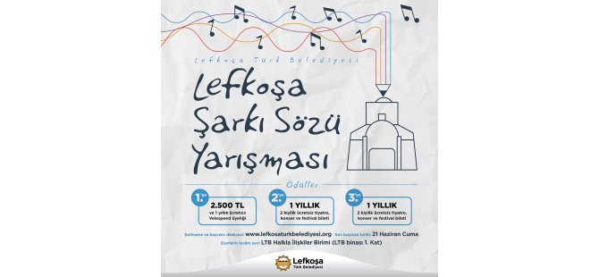 LTB, Lefkoşa şarkı sözü yarışması düzenliyor