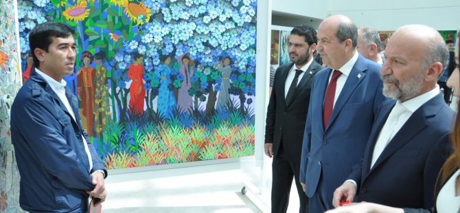 “Türkmenistan ve Tataristan Sanatçıları Sergisi” Ulusal Birlik Partisi Genel Başkanı Ersin Tatar Tarafından Açıldı