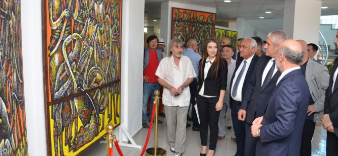 “Kazakistan Sanatçıları Resim Sergisi” Ekonomi ve Enerji Bakanı Hasan Taçoy tarafından açıldı