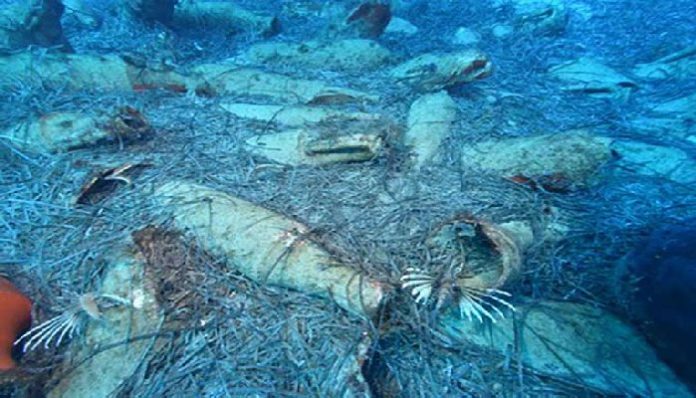 Protara bölgesinde antik gemi enkazı bulundu