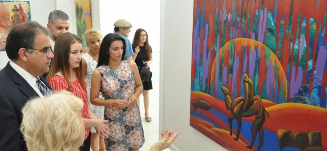 Kazakistan Sanatçısı Nelli Bube’nin resim sergisi Çalışma ve Sosyal Güvenlik Bakanı Dr. Faiz Sucuoğlu tarafından açıldı